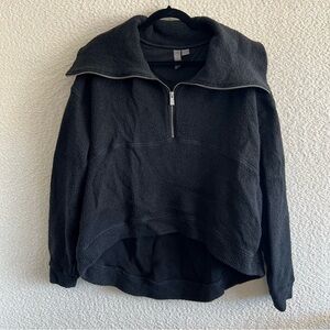 Sweaty Betty‎ Women’s Restful Boucle Half Zip Black Sweatshirt Size 12 / XL